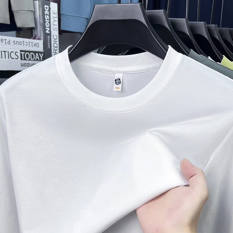 【丝光棉+莱赛尔天丝】男士秋季新款长袖卫衣中年春秋T恤圆领打底衫