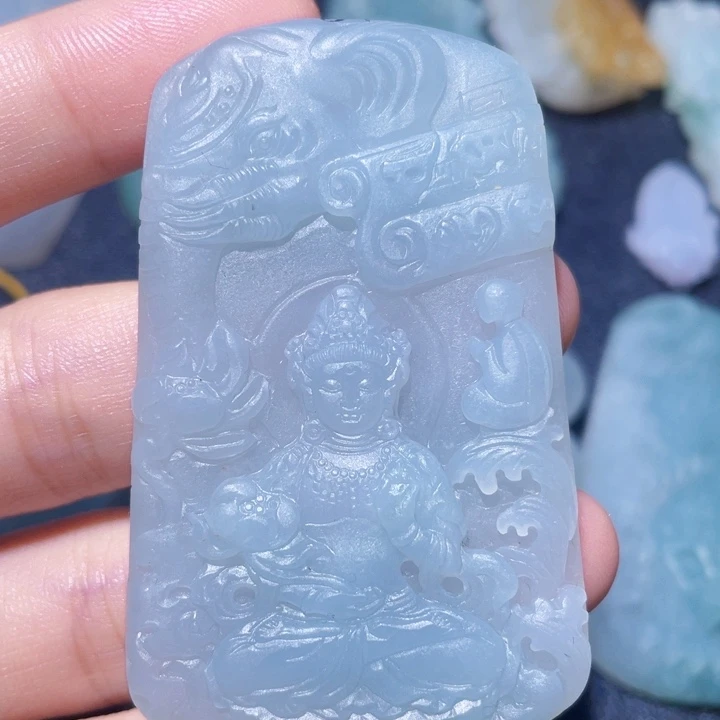 定制翡翠未镶嵌普贤