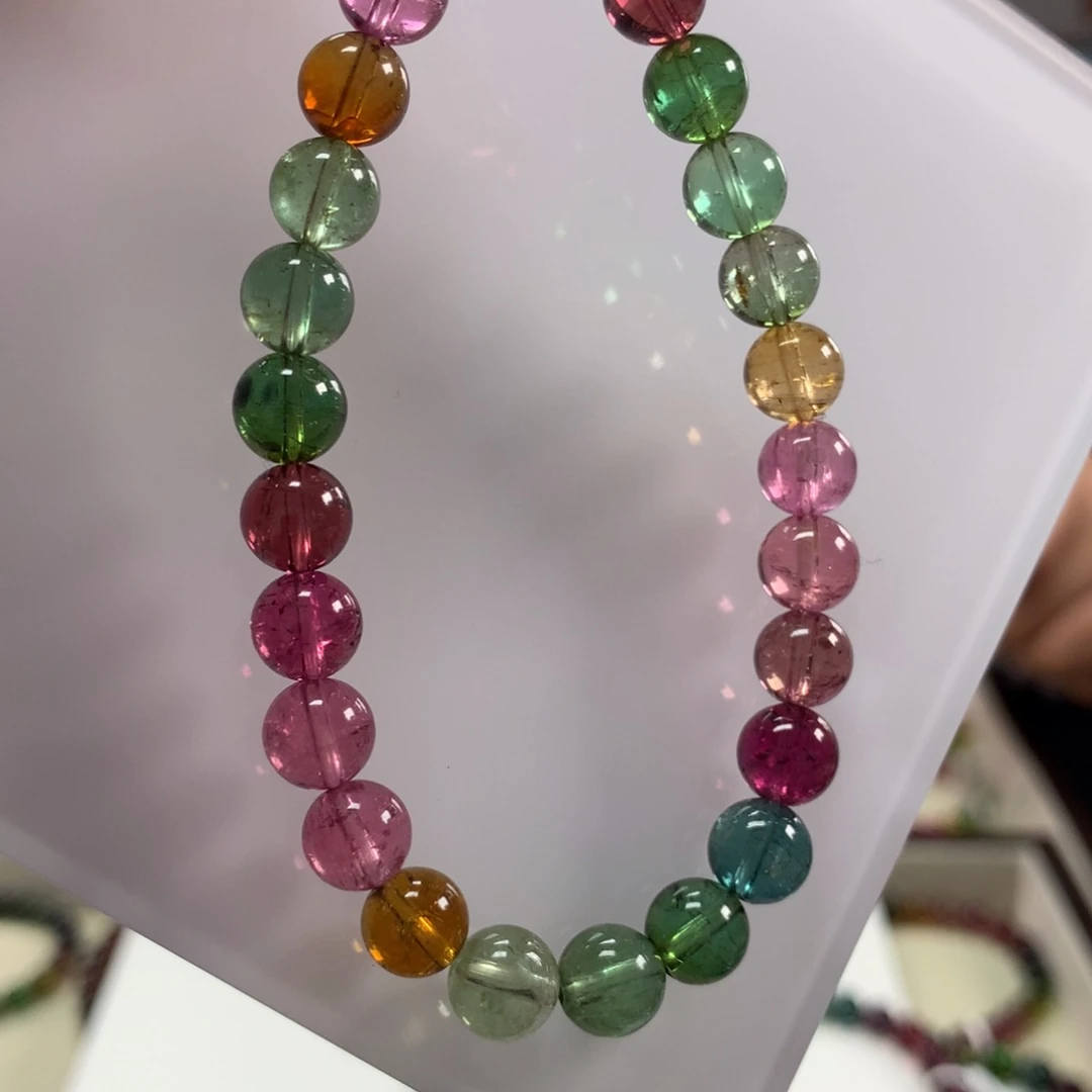 碧玺手链未镶嵌7.4毫米左右