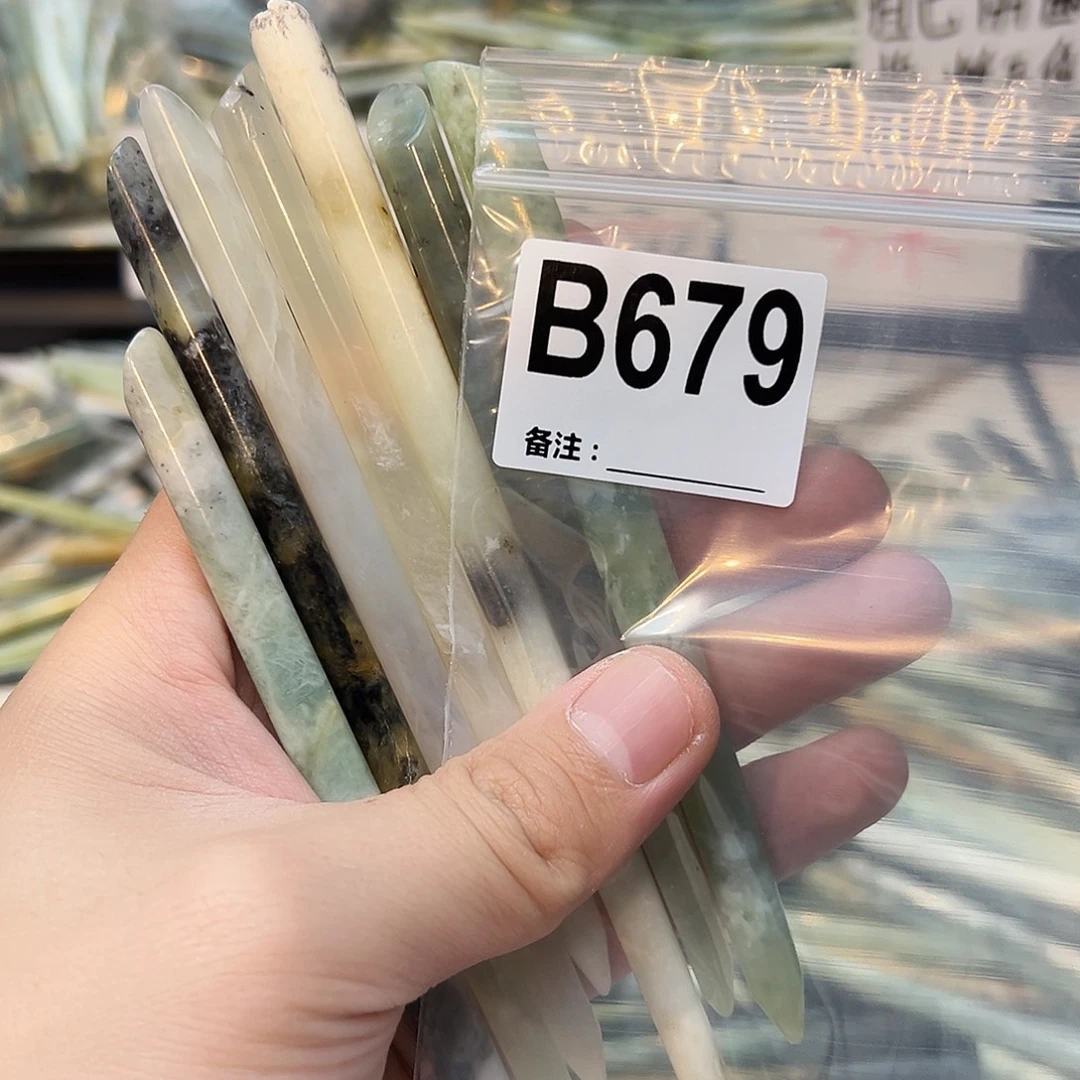 未镶嵌蛇纹石玉发饰