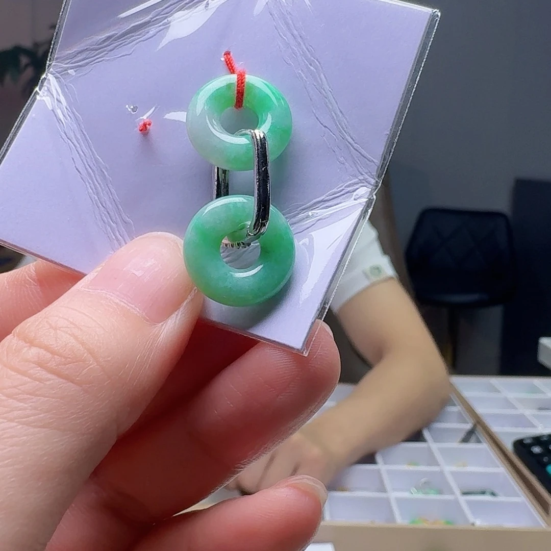 翡翠未镶嵌耳饰多样性发货其一