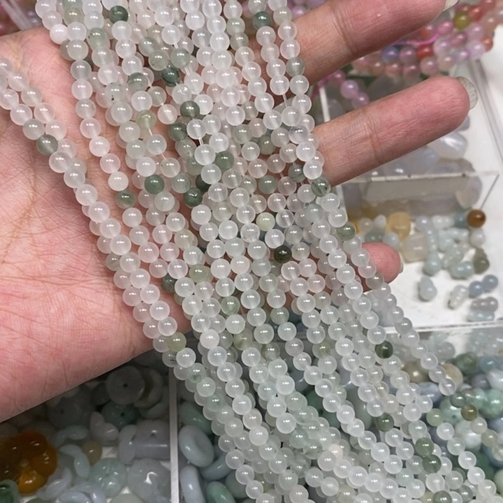 石英岩玉未镶嵌珠宝半成品拍1发2条天山翠卡4