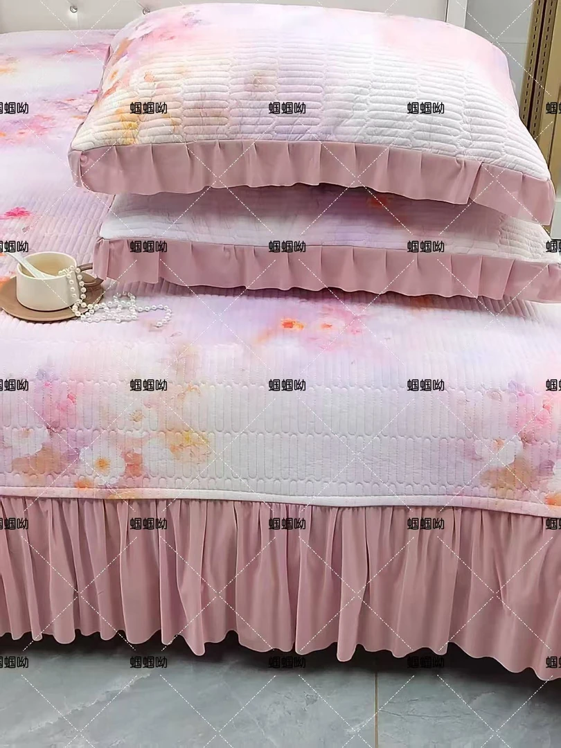 【凉感丝花边枕套】夹棉加厚透气花边枕套微瑕