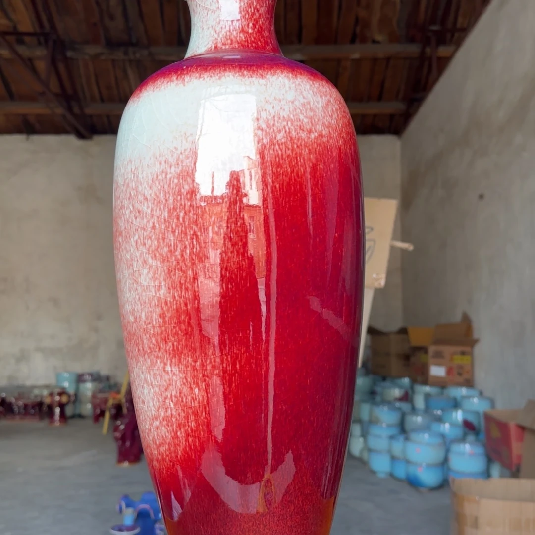 摆件瓷郑家钧窑摆件微瑕