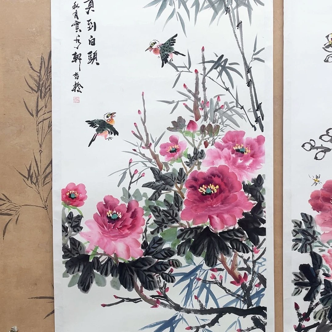 国画手绘国画花鸟精品，