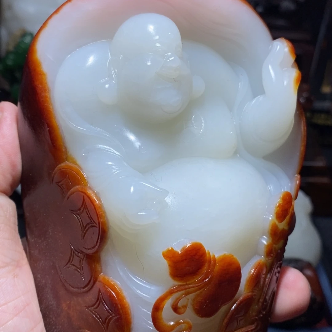 乙***，和田玉未镶嵌挂件