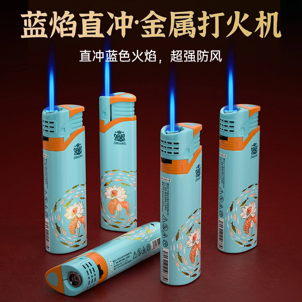 新款金属直冲防风打火机耐用防爆高档家用便捷批发定制订做印字