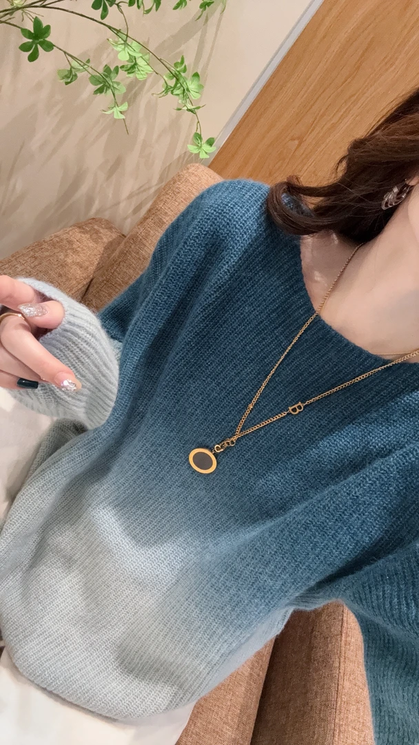 Yjrg 渐变亮丝针织衫女25914