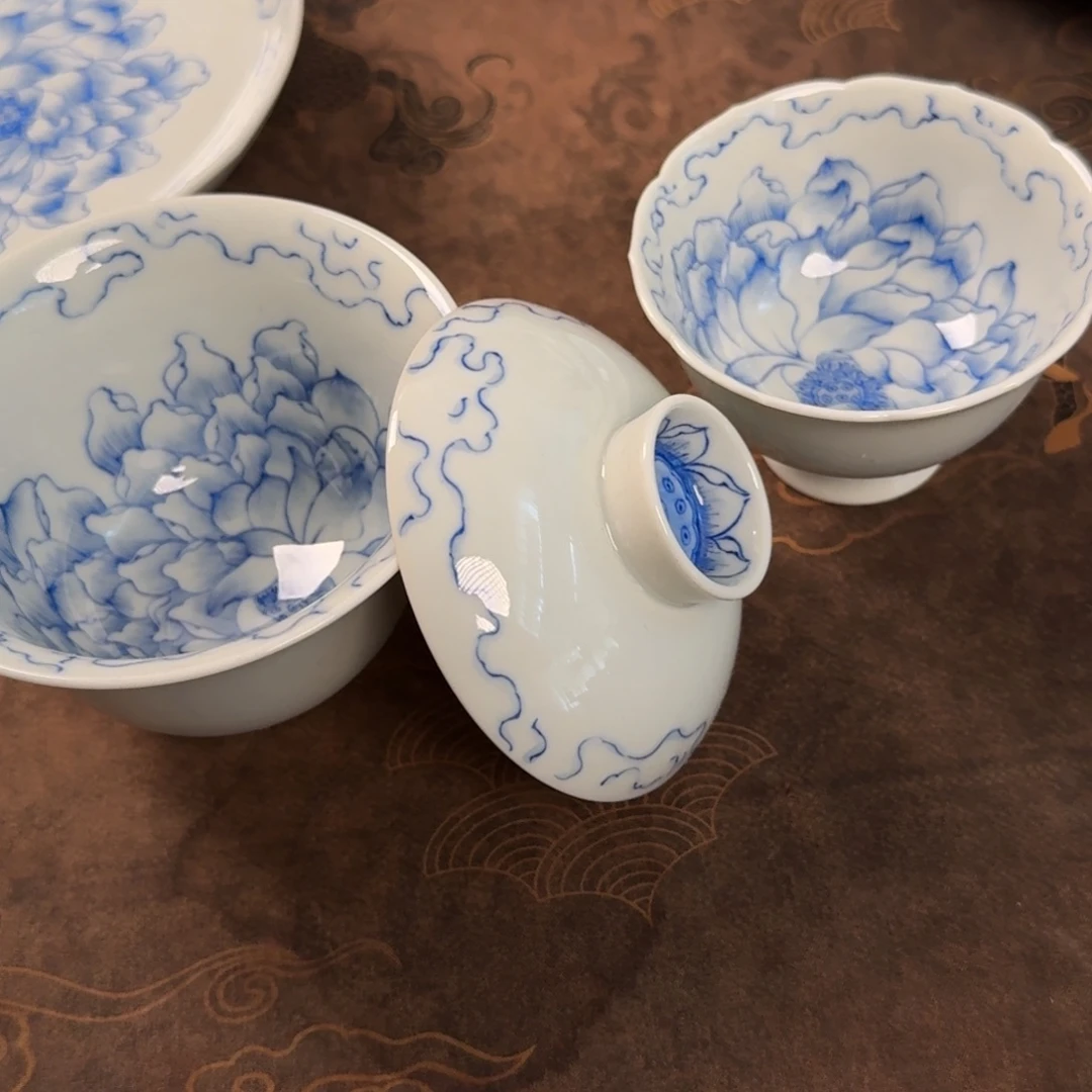 鸣***宇纯手工手绘陶瓷茶具两件