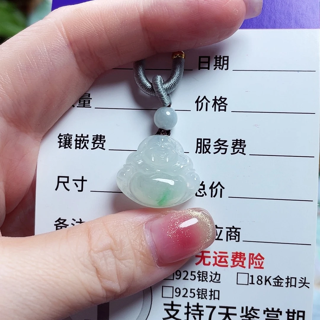 翡翠未镶嵌颈饰佛公38