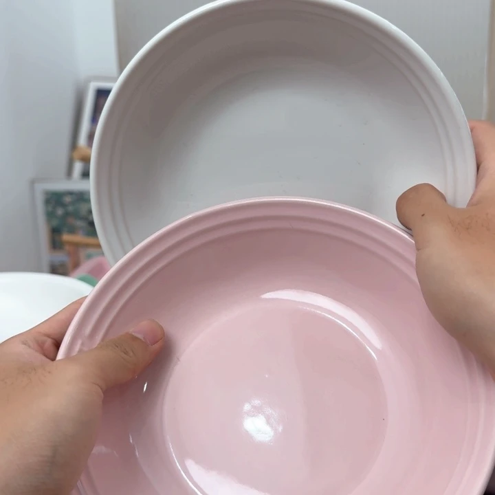 瓷片微瑕2个7英寸燕麦盘