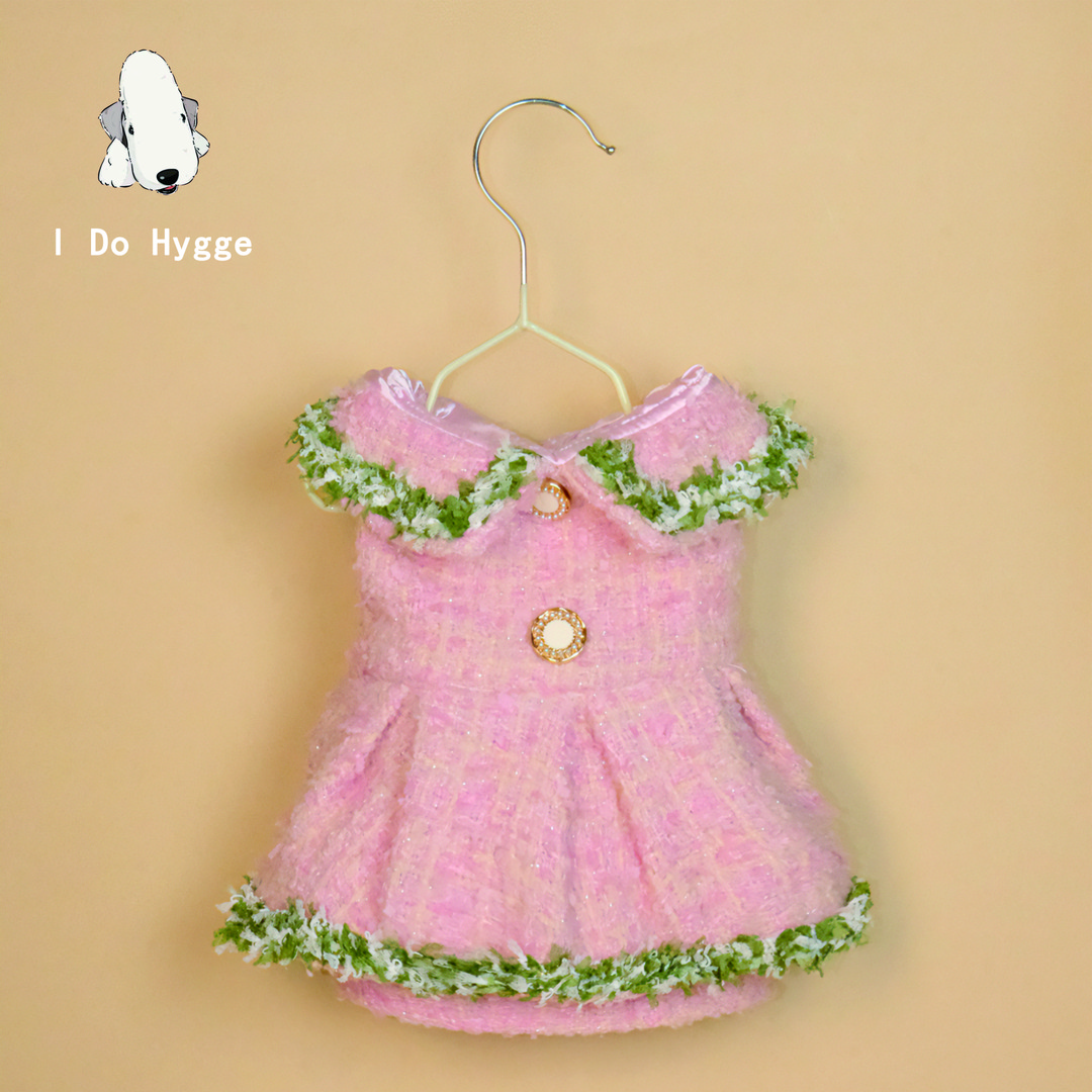 I Do Hygge宠物小香风裙撞色花边宠物服装马尔济斯灵缇定制服饰