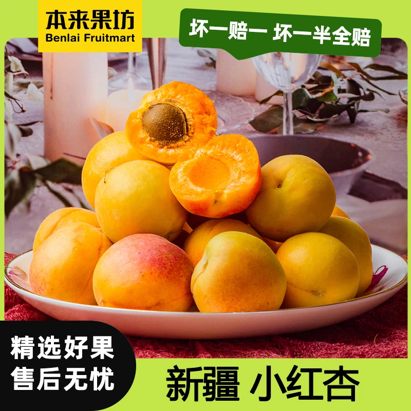 【本来果坊】新疆阿克苏小红杏 3斤装 单果12g+  现摘现发