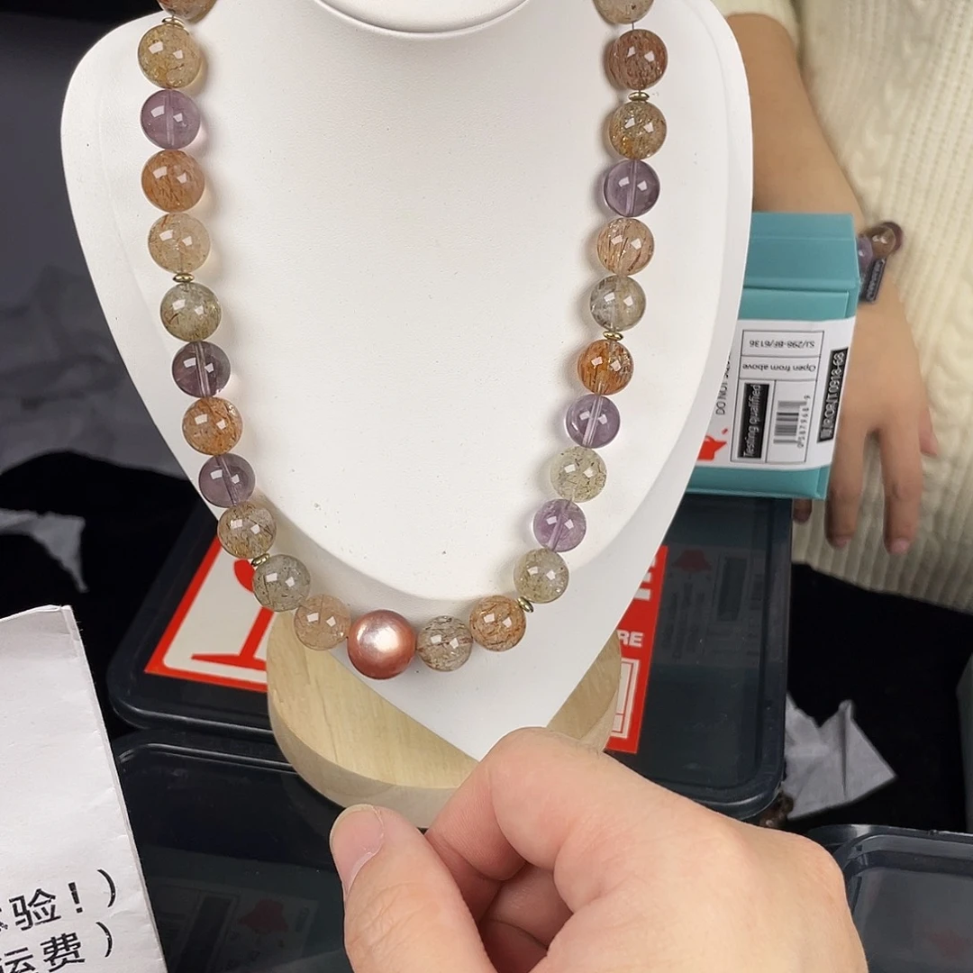 银S925镀金镶嵌手串水晶