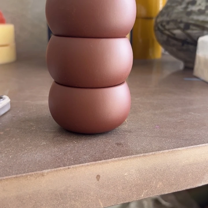 紫砂茶案紫泥杯子3只