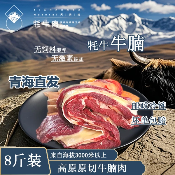 天润格【牦牛牛腩】青藏高原鲜牦牛原切牛腩8斤