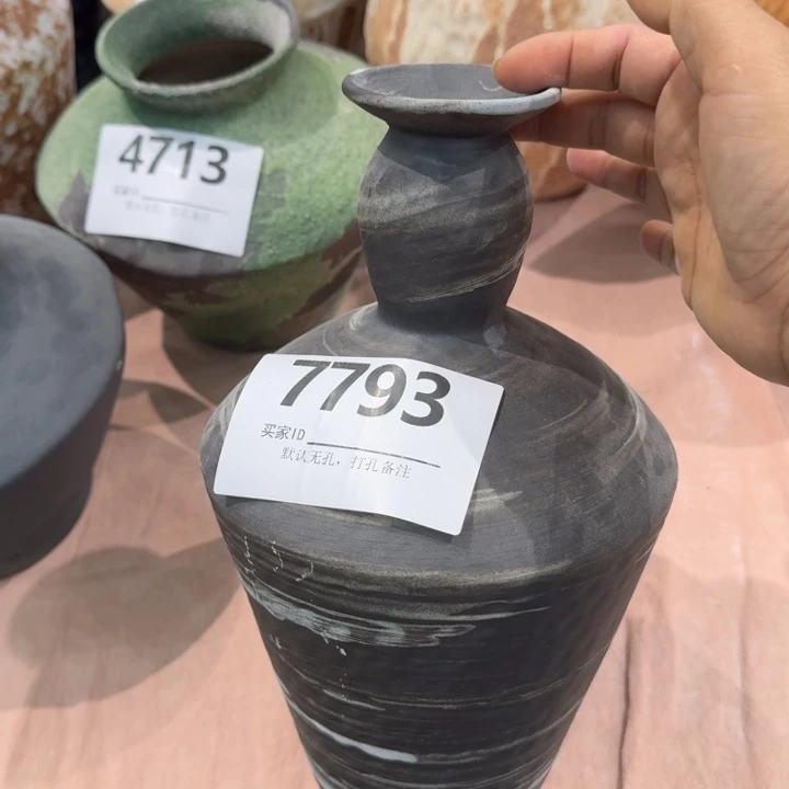 瓷片景德镇高温花器编码7793高25口3默认无孔