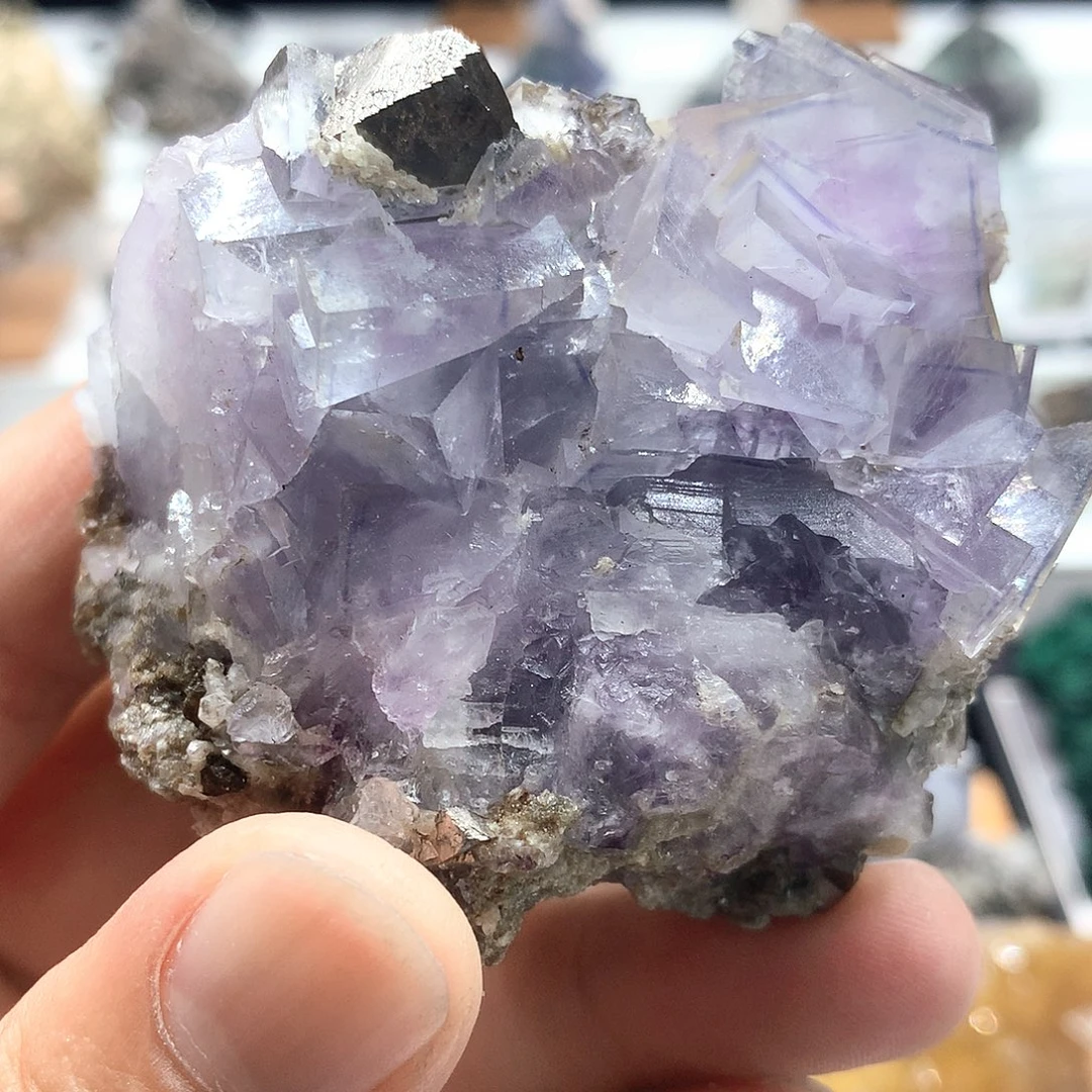 石材瑶岗仙萤石共生