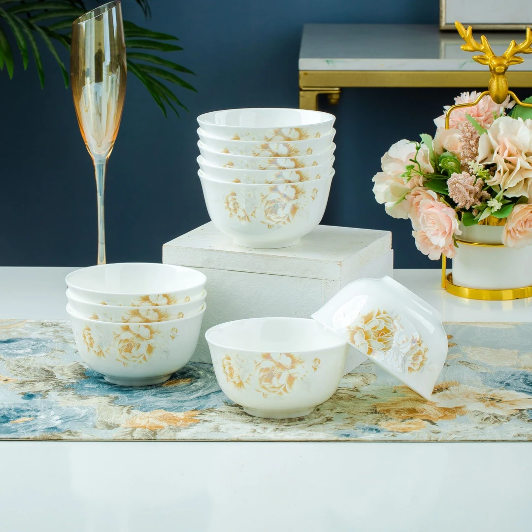 淡雅名媛4.5英寸金钟米饭碗