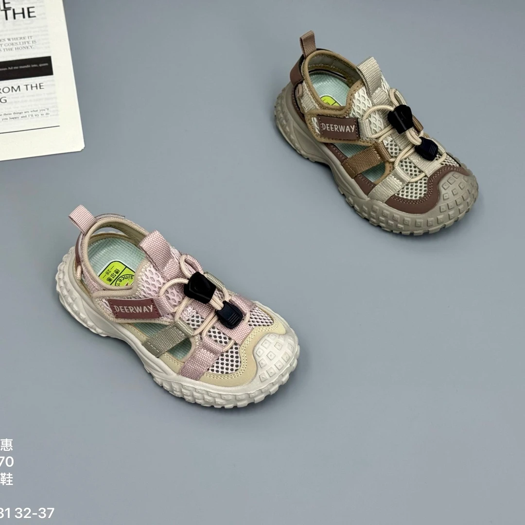 【华姐专享】德尔惠28170新款框子包头运动凉鞋D2