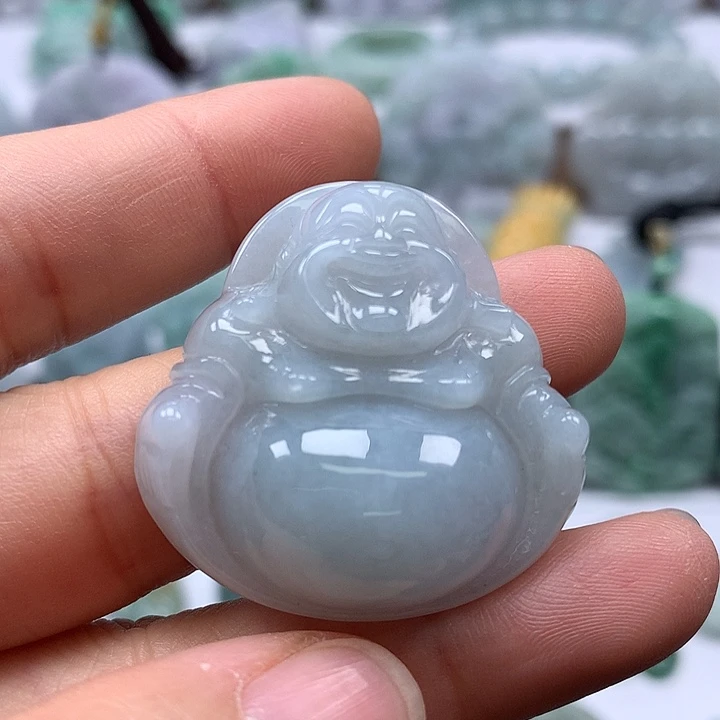 翡翠未镶嵌颈饰笑佛福利