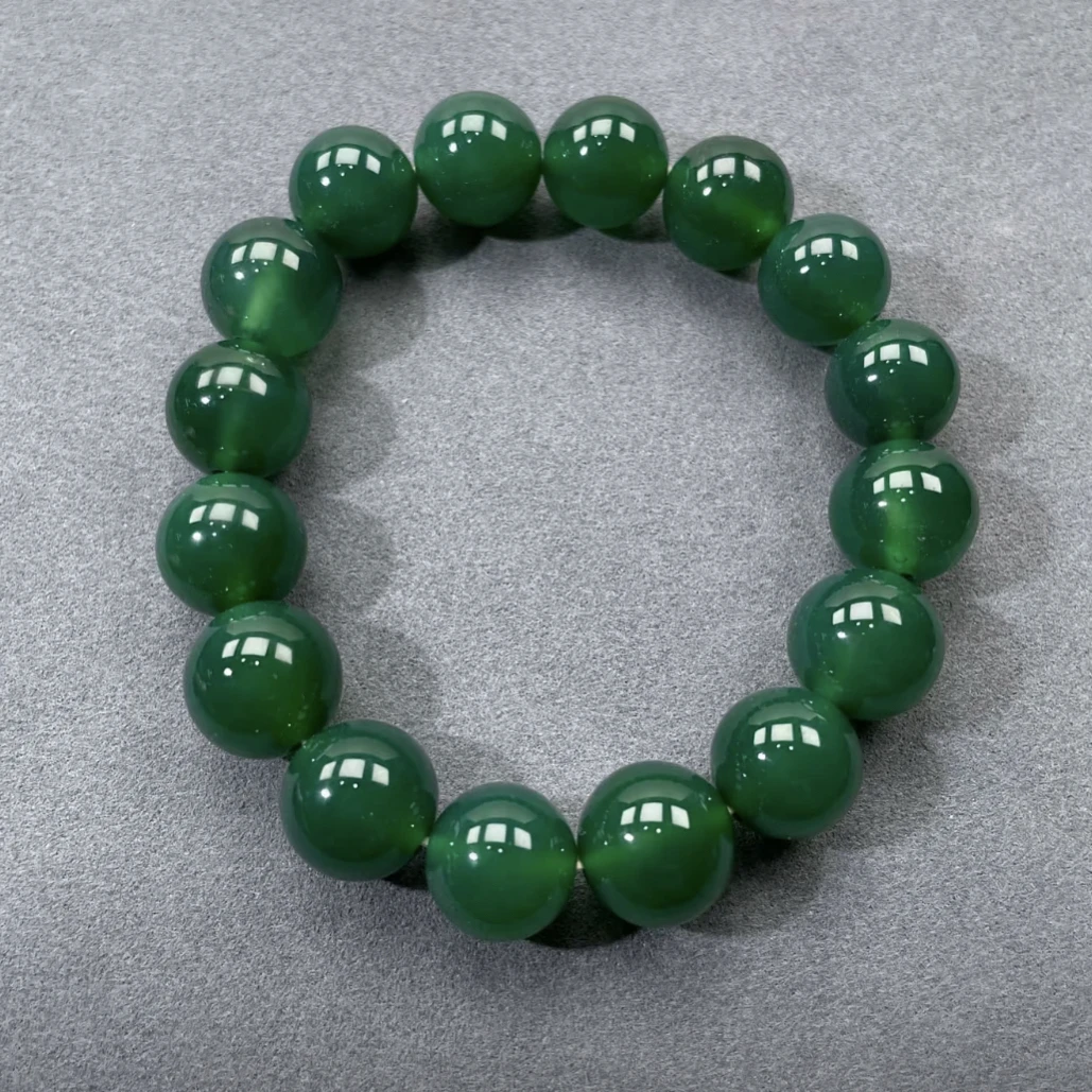 天然满绿大颗粒卡1.3满绿手串难遇冰【超哥宠粉】