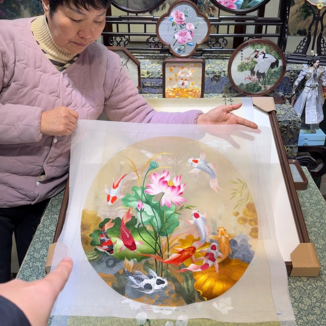 刺绣手工苏绣工艺单面绣片
