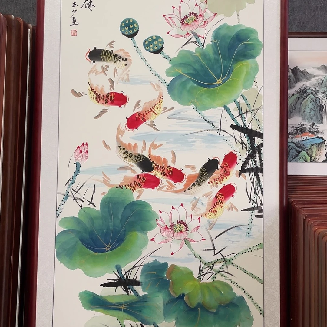 国画带框尺寸83*163厘米