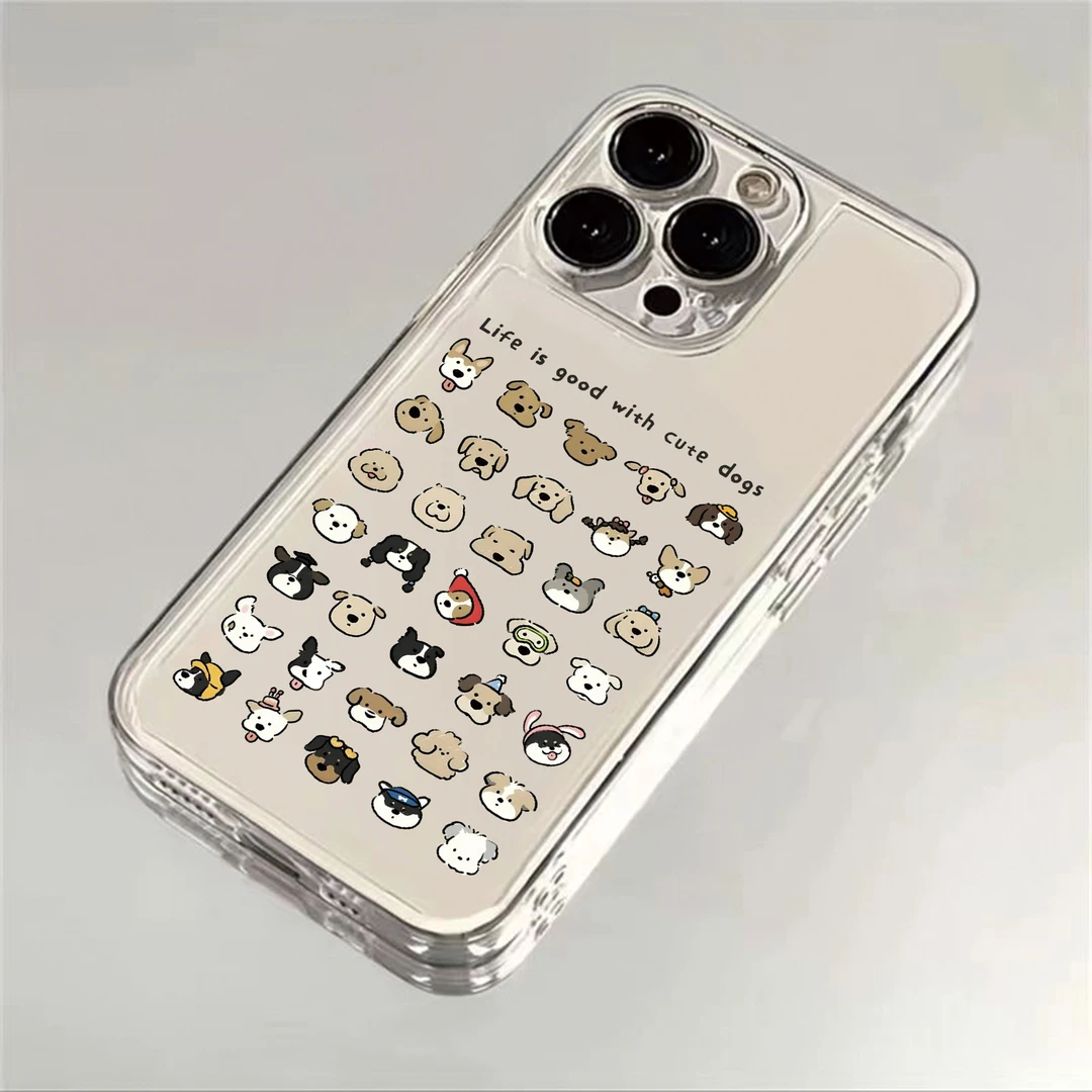 英文小狗适用iPhone16小米15华为苹果14promax手机壳12太空壳软壳
