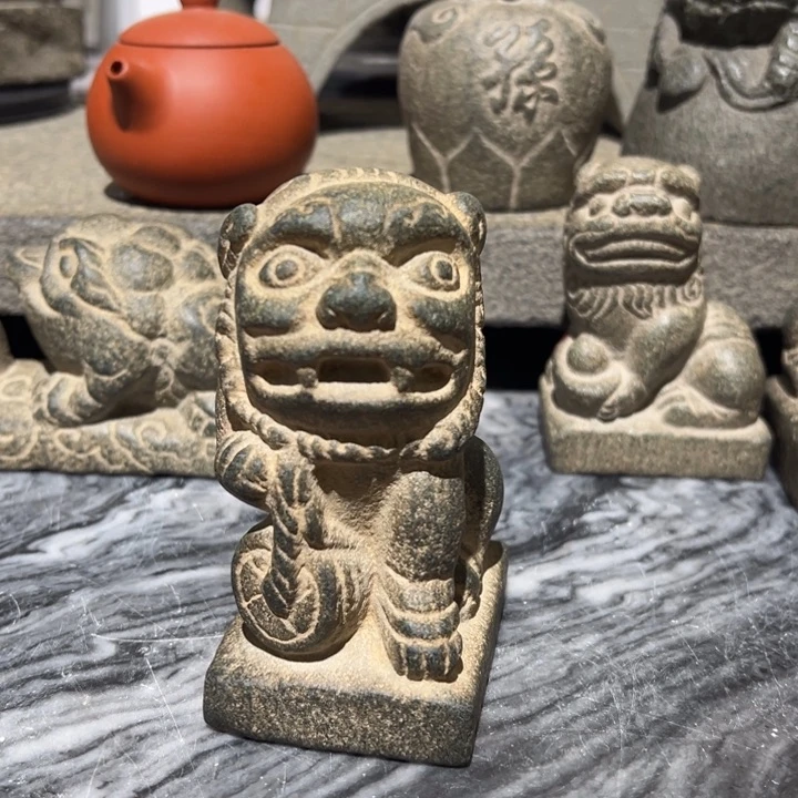 石材哥*宝招财狮青石