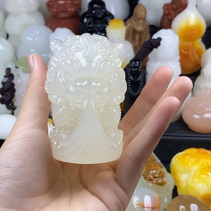 无花朵原石雕刻把件