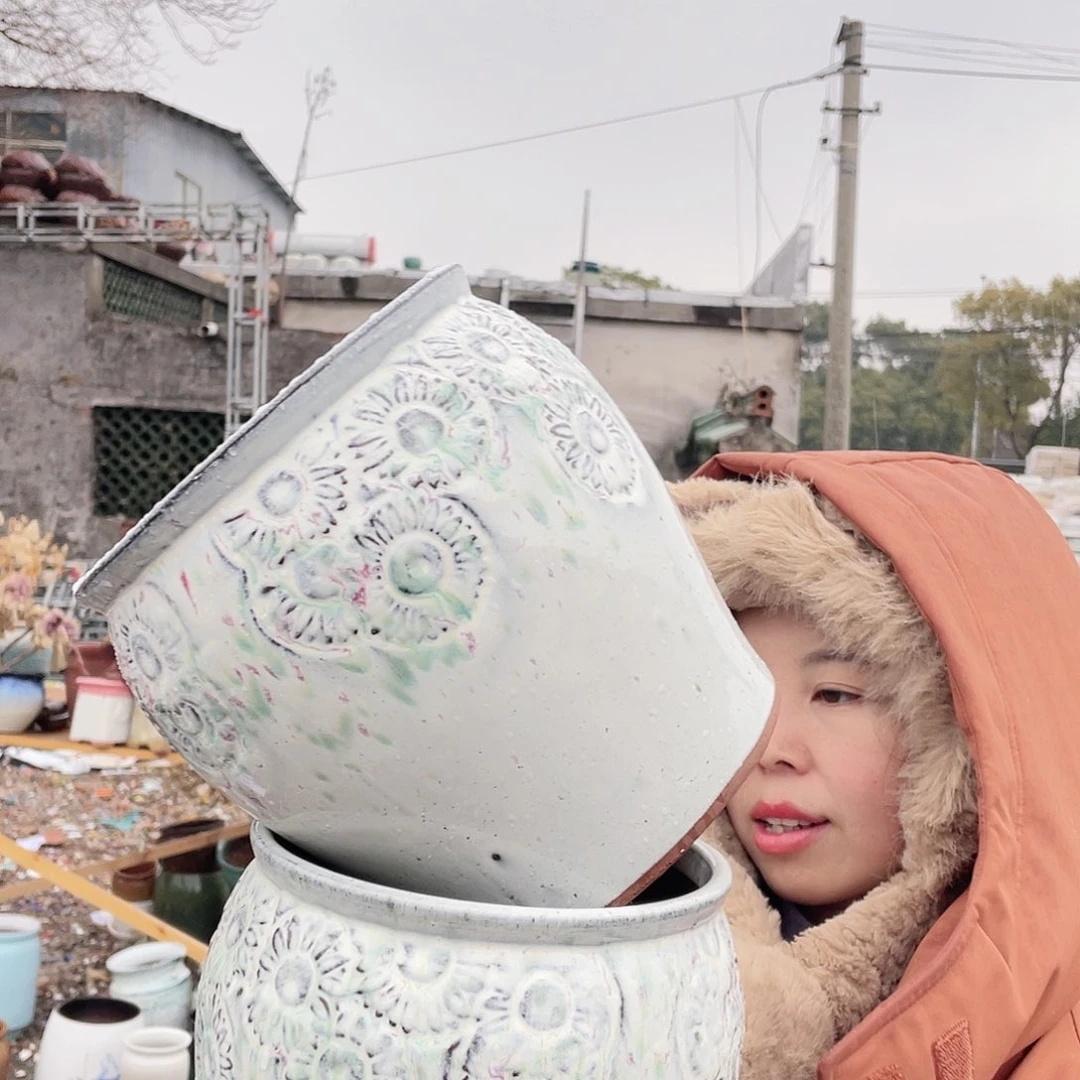 红陶王嫂花盆0126-224