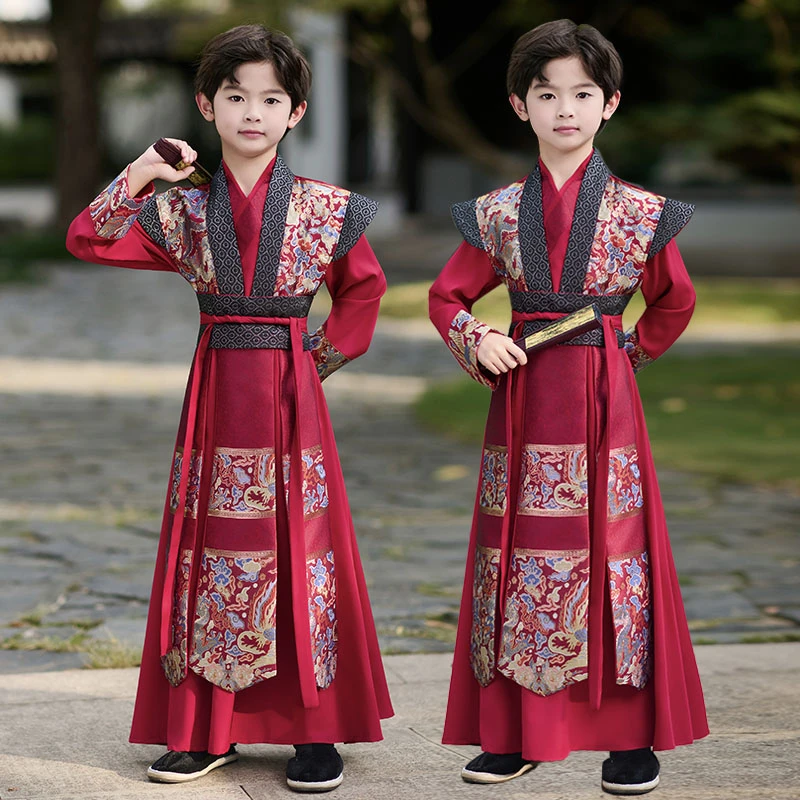 汉服男童2025新款春秋少爷男孩古装国学儿童国风高级感演出服批发