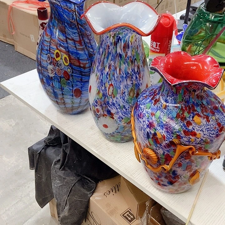 用***4手工艺品琉璃琉璃花瓶高度35厘米8厘米