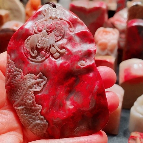 昌化石昌化老坑精品鸡血石