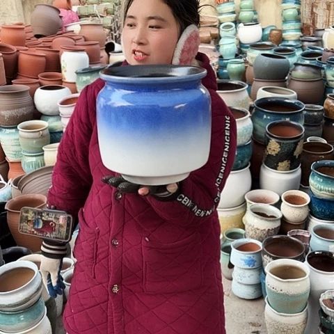 口21高22瑕疵盆子