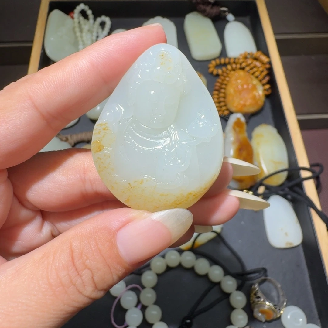 和田玉未镶嵌吊坠(不含链)