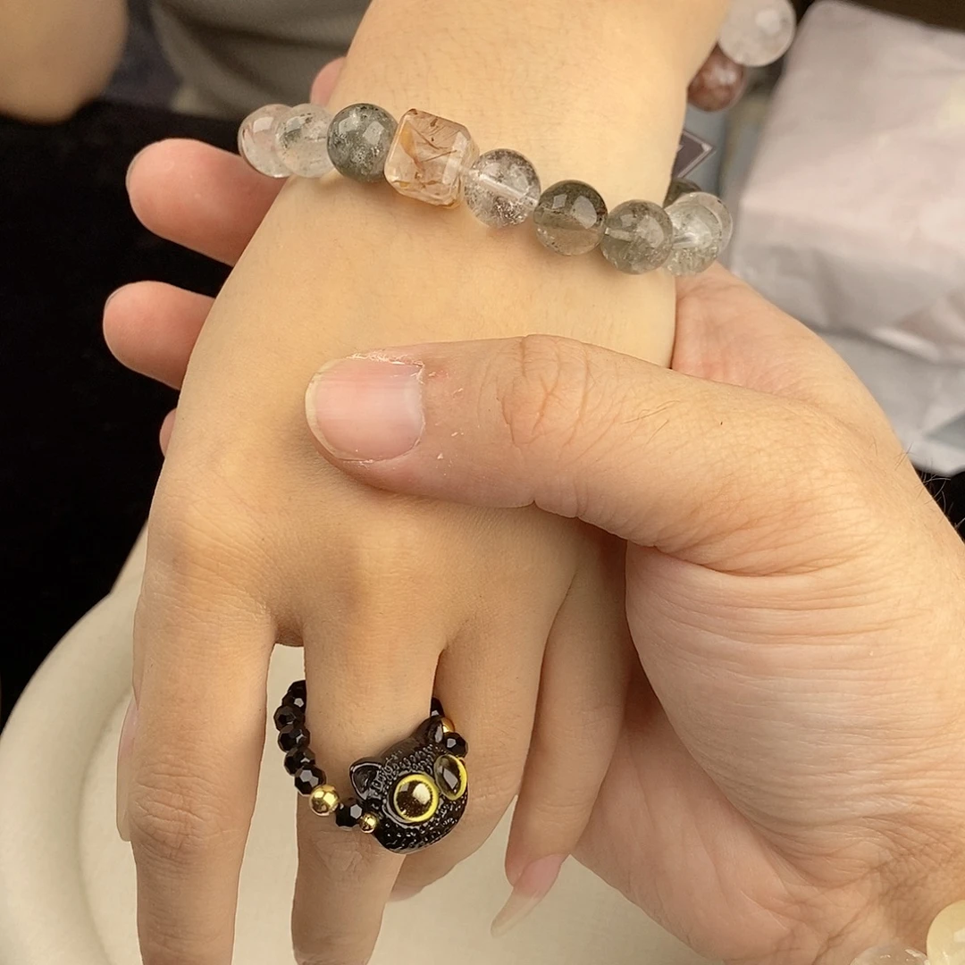 银S925镀金镶嵌手链水晶
