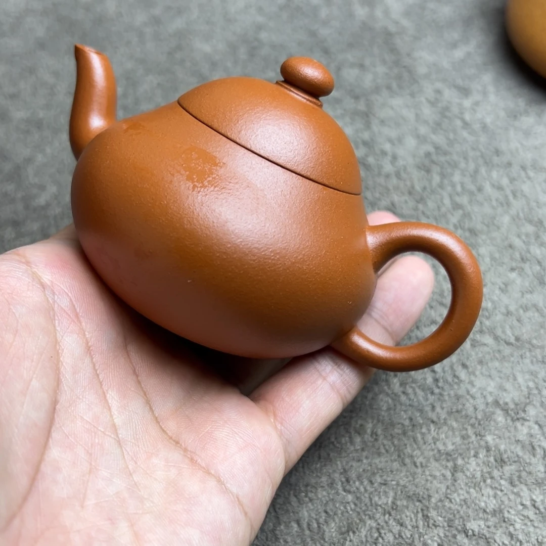 晨***.茶壶朱泥朱泥矮梨