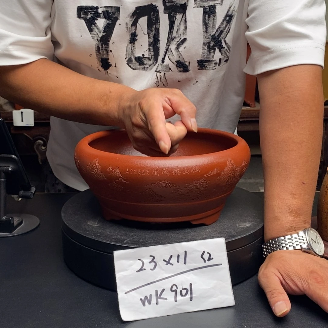 紫砂花盆货号一只WK901