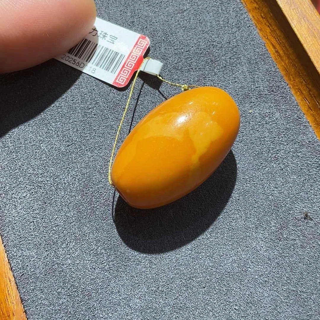 蜜蜡颈饰未镶嵌老蜜蜡橄榄珠直径18.4