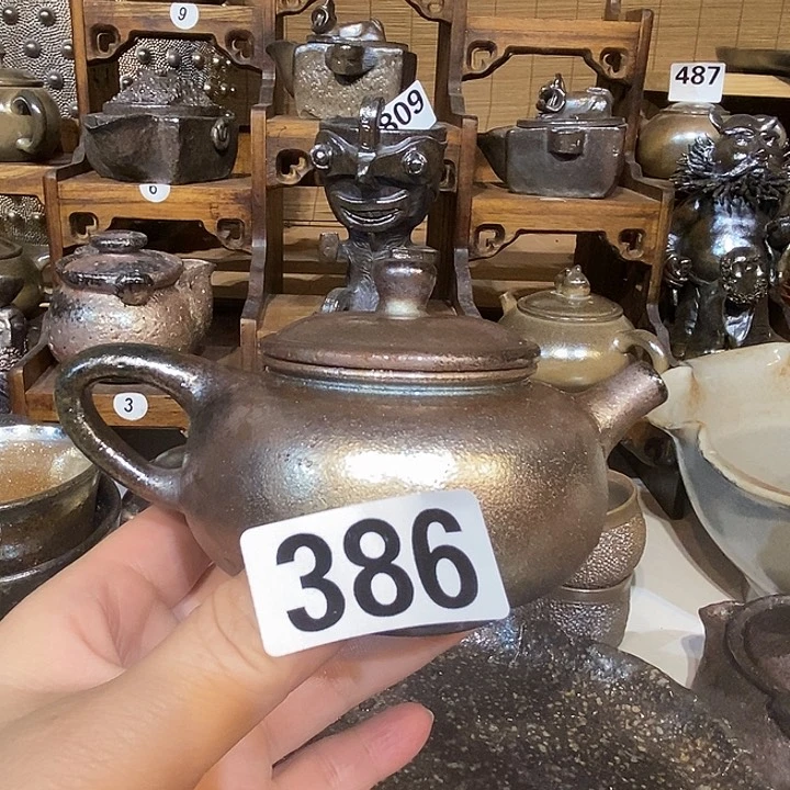 刘*隐高温柴烧陶泥壶壶