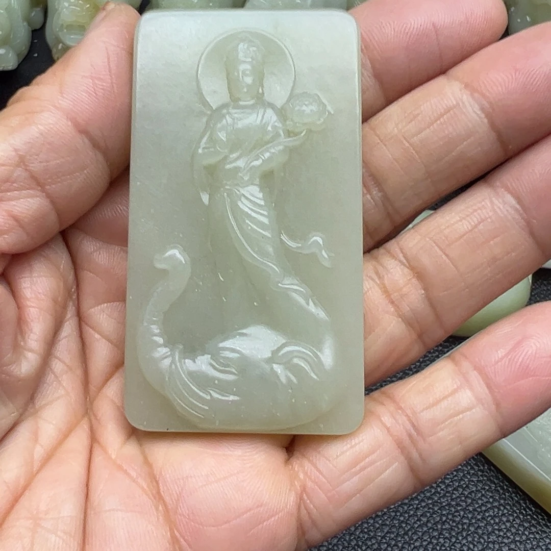 和田玉（糖玉）未镶嵌吊坠(不含链)