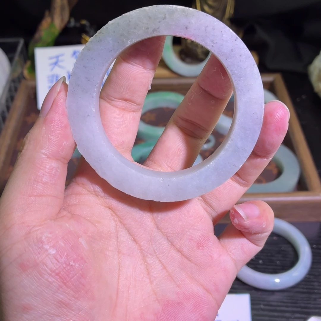 定制翡翠未镶嵌翡翠A货毛胚手镯定制