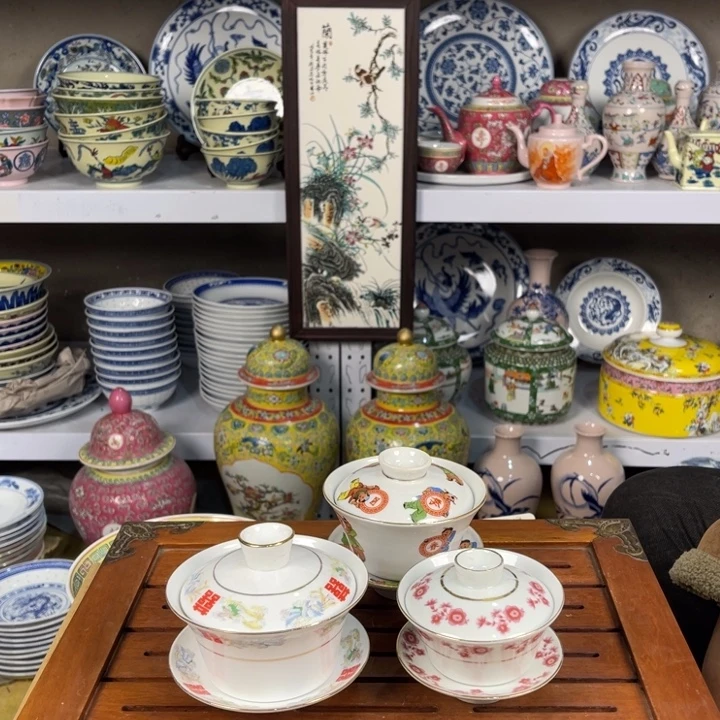 瓷摆件景德镇陶瓷 摆件 3个