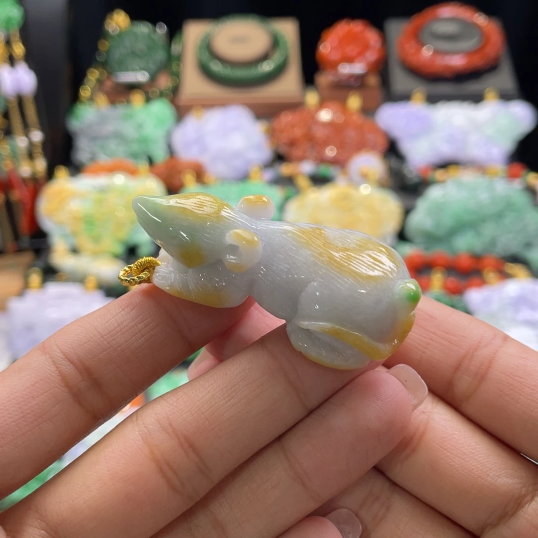 翡翠颈饰未镶嵌代编织