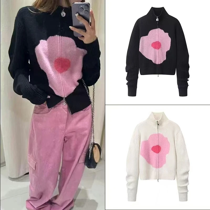 设计师 24冬季新款造型袖设计感毛衣外穿针织开衫