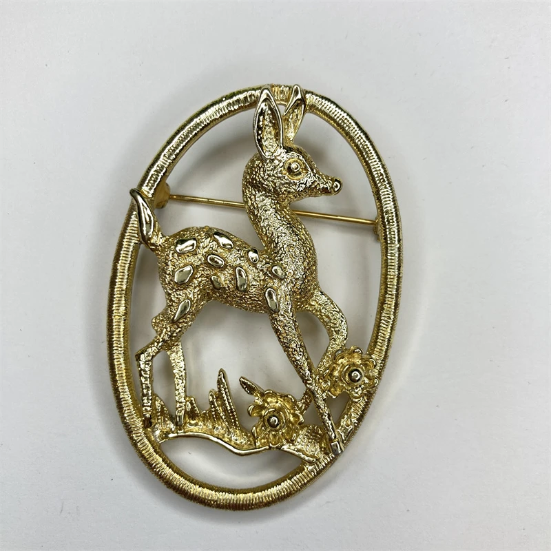 合金胸针 sarahcov浅金色小鹿胸针1-2【2070120-034】