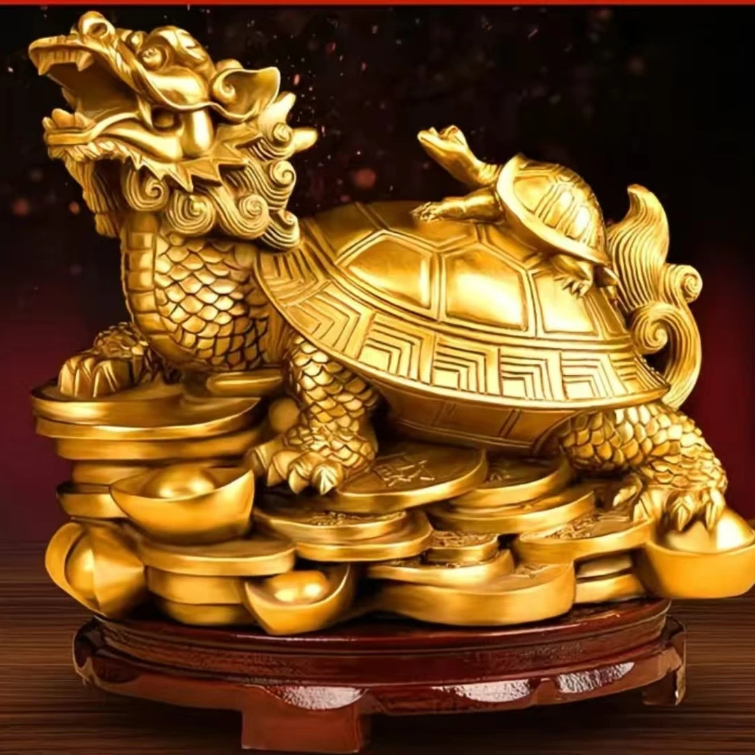 家庭摆件博古架龙龟