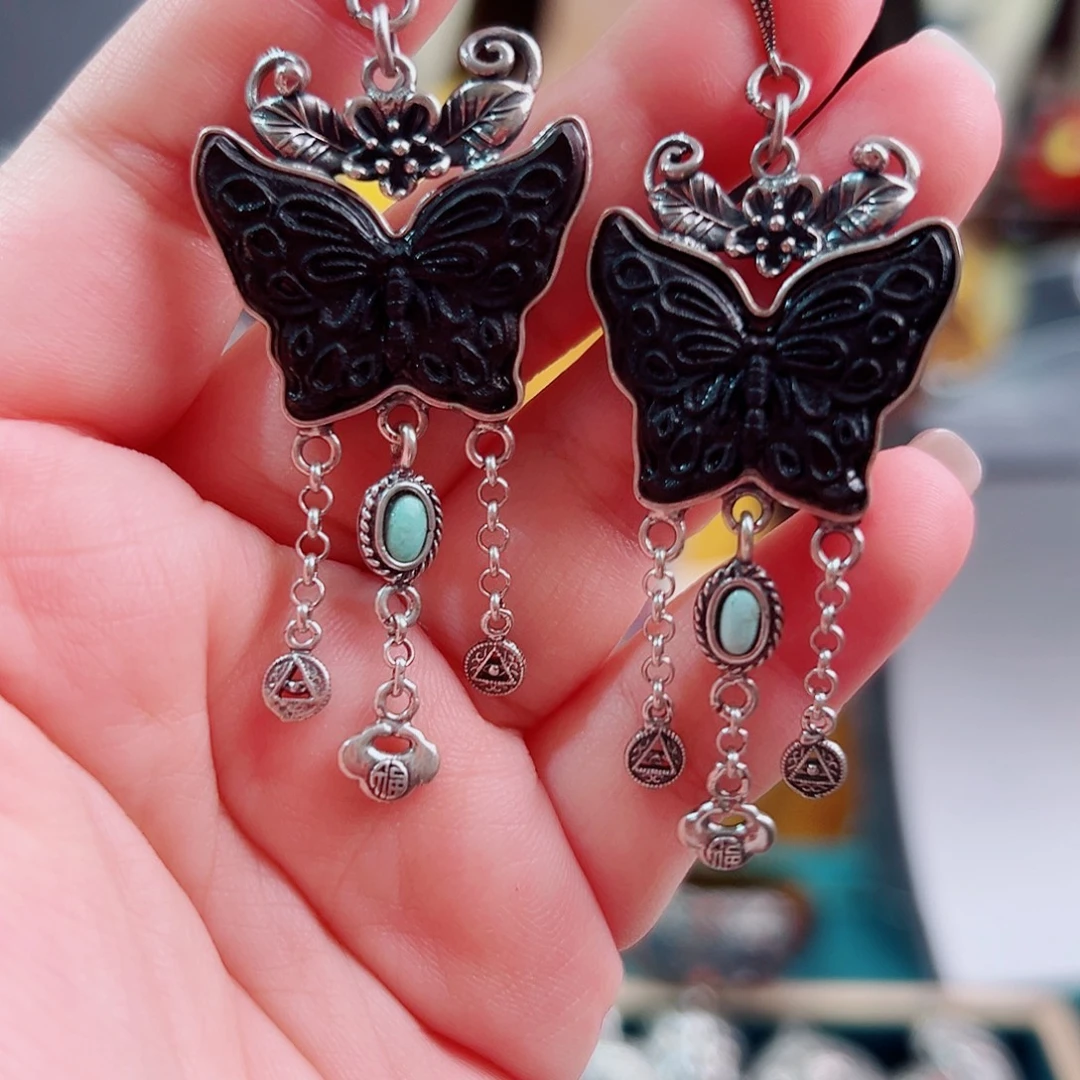 925银珐琅锦象原创设计款耳环